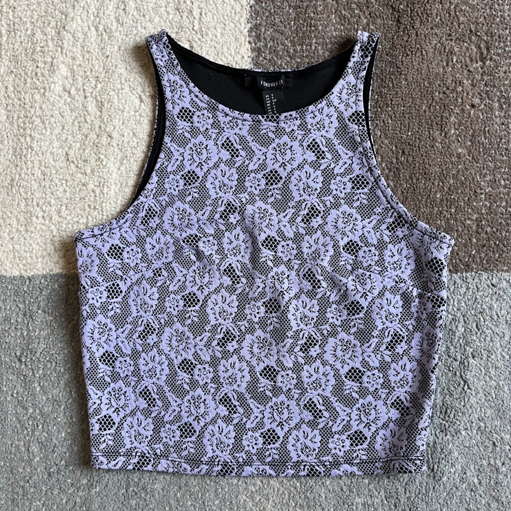 Forever 21 Lavender Lace Tank Top